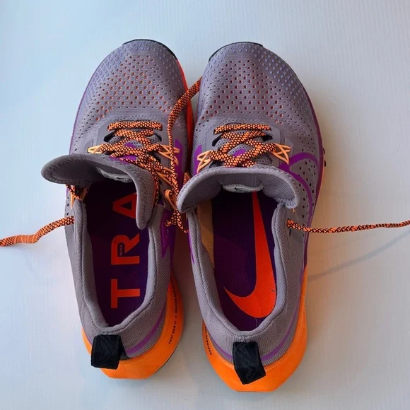 Nike React Pegasus Trail Purple and Orange Athletic Shoes Sz 6.5 - Picture 9 of 9